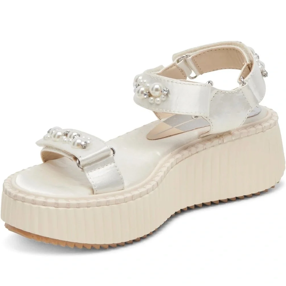 Dolce Vita Women's Debra Cream Sandals Size 8.5 M Good Condition - Picture 1 of 15